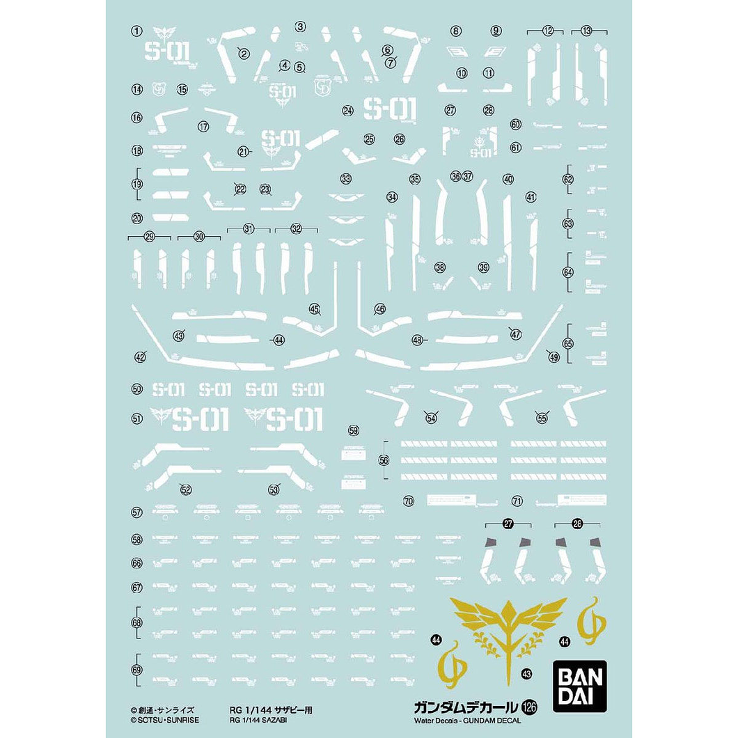 Gundam Decal No.126 for RG Sazabi